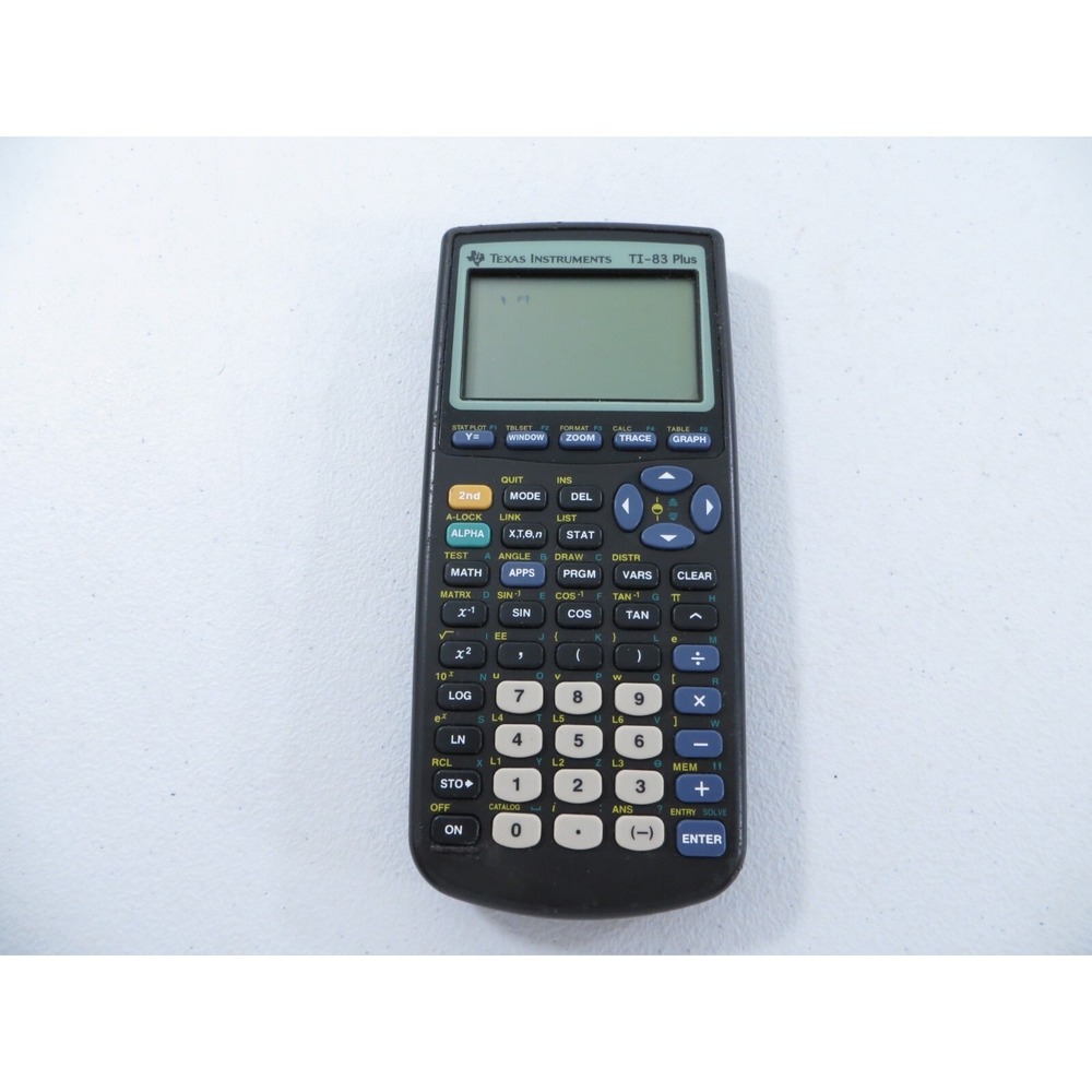 Texas Instruments TI-83 Plus Graphing Calculator Black No Cover AS IS‎ FOR PARTS